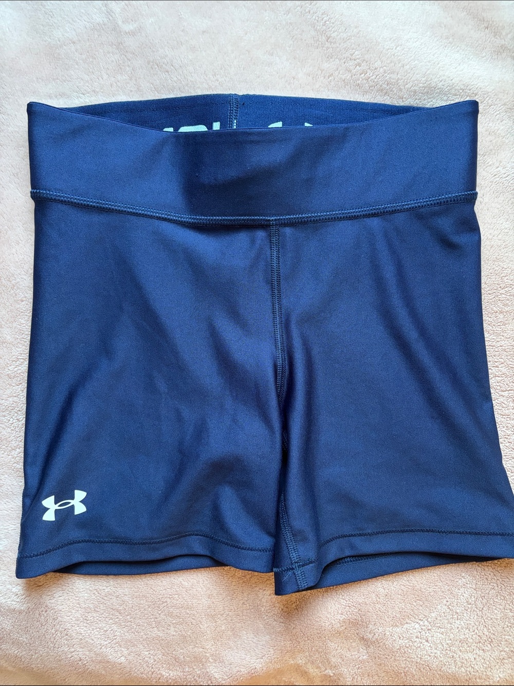 Under Armour Navy High-Waist Compression Bike Shorts